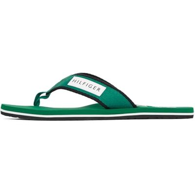 Tommy Hilfiger Tongs Homme Patch Beach Sandal avec Logo, Vert (Nouveau Green), 40 - Publicité Tommy Hilfiger Tongs Homme Patch Beach Sandal avec Logo, Vert (Nouveau Green), 40 - Publicité