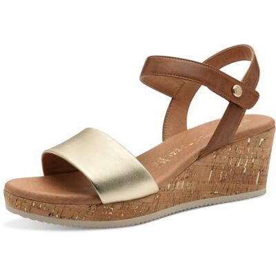 MARCO TOZZI Femme Sandale douce Feel Me semelle intérieure Cuir douce doublure intérieure Stylé, métallique (GOLD COMB), 40 EU - Publicité MARCO TOZZI Femme Sandale douce Feel Me semelle intérieure Cuir douce doublure intérieure Stylé, métallique (GOLD COMB), 40 EU - Publicité