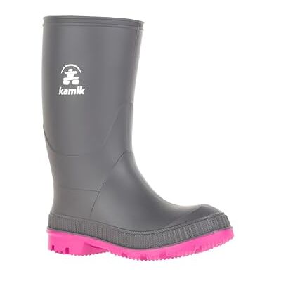 Kamik Stomp, Bottes & bottines de pluie fille, Gris (Charcoal/Magenta Chm), 25 EU - Publicité Kamik Stomp, Bottes & bottines de pluie fille, Gris (Charcoal/Magenta Chm), 25 EU - Publicité