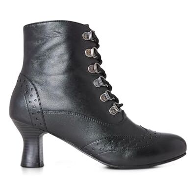Joe Browns Bottines à talons à lacets en cuir pour femme, noir, 38 EU, Noir, 37 EU - Publicité Joe Browns Bottines à talons à lacets en cuir pour femme, noir, 38 EU, Noir, 37 EU - Publicité