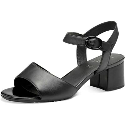 Jana sandales femme à talon vegan avec fermeture velcro, Black, 37 EU - Publicité Jana sandales femme à talon vegan avec fermeture velcro, Black, 37 EU - Publicité