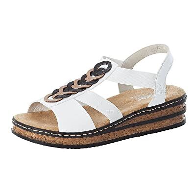 Rieker Sandales 629y2 pour femme, Combinaison blanche., 41 EU - Publicité Rieker Sandales 629y2 pour femme, Combinaison blanche., 41 EU - Publicité