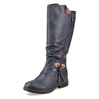 Rieker 94791, Botte tendance femme, Blau, 36 EU - Publicité Rieker 94791, Botte tendance femme, Blau, 36 EU - Publicité