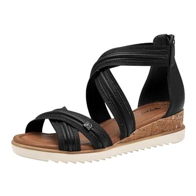Tamaris Sandales compensées pour femme Noir métallisé 41 EU, Noir métallisé, 41 EU - Publicité Tamaris Sandales compensées pour femme Noir métallisé 41 EU, Noir métallisé, 41 EU - Publicité