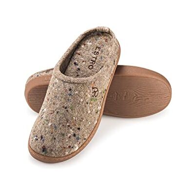ESTRO Chaussons Homme Pantoufles Homme Pantoufles en Feutre avec Semelle Gomme Antidérapante Semelle Intérieure Moelleuse (Beige, 44 EU) - Publicité ESTRO Chaussons Homme Pantoufles Homme Pantoufles en Feutre avec Semelle Gomme Antidérapante Semelle Intérieure Moelleuse (Beige, 44 EU) - Publicité