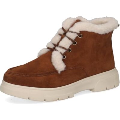 CAPRICE Comfort Bottines femme à lacets doublées, Marron (Cognac Suede), 38 EU - Publicité CAPRICE Comfort Bottines femme à lacets doublées, Marron (Cognac Suede), 38 EU - Publicité