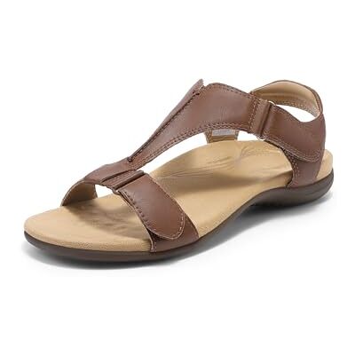 DREAM PAIRS Sandales Plates pour Femmes Confortables Sandale d’été Pratiques et Elégantes,Size 41.5,Brun,DWUMFS2508 - Publicité DREAM PAIRS Sandales Plates pour Femmes Confortables Sandale d’été Pratiques et Elégantes,Size 41.5,Brun,DWUMFS2508 - Publicité