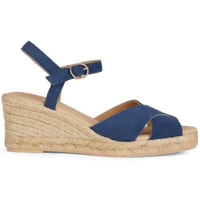 Geox D Gelsa Low C, Sandales compensées pour femme, bleu marine, 42 EU - Publicité Geox D Gelsa Low C, Sandales compensées pour femme, bleu marine, 42 EU - Publicité
