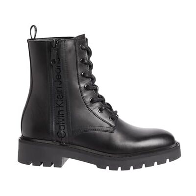 Calvin Klein Jeans Women COMBAT BOOT MID ZIP LTH IN, Triple Black, 40 EU - Publicité Calvin Klein Jeans Women COMBAT BOOT MID ZIP LTH IN, Triple Black, 40 EU - Publicité