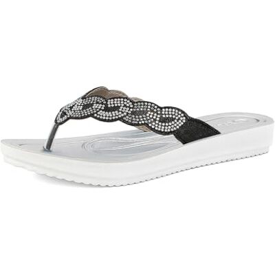 inblu Femme Ciabatte Infradito Donna Brillantini Con Suola Super Flessibile E Leggera Tongues, Noir, 35 EU - Publicité inblu Femme Ciabatte Infradito Donna Brillantini Con Suola Super Flessibile E Leggera Tongues, Noir, 35 EU - Publicité