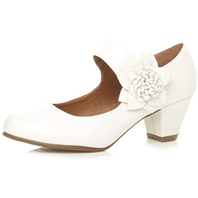 Ajvani Femmes Talon Moyen Large Babies doublé Confort Escarpin Chaussures Taille 7 40 - Publicité Ajvani Femmes Talon Moyen Large Babies doublé Confort Escarpin Chaussures Taille 7 40 - Publicité