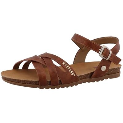 MUSTANG Sandalen Plat Cognac - Publicité MUSTANG Sandalen Plat Cognac - Publicité