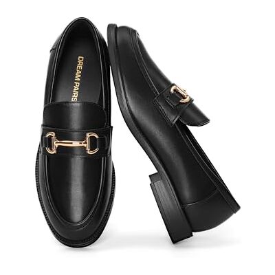 DREAM PAIRS Mocassin Femme Confortables à Enfiler, Loafer Style Penny avec Mors Métal, Chaussures Femme Décontractées Chic pour Travail et Quotidien,Size 38.5,Noir-PU,SDLS26005W - Publicité DREAM PAIRS Mocassin Femme Confortables à Enfiler, Loafer Style Penny avec Mors Métal, Chaussures Femme Décontractées Chic pour Travail et Quotidien,Size 38.5,Noir-PU,SDLS26005W - Publicité