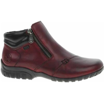 Rieker L4655 Bottines imperméables à double fermeture éclair pour femme, Rouge, 6.5 UK Wide - Publicité Rieker L4655 Bottines imperméables à double fermeture éclair pour femme, Rouge, 6.5 UK Wide - Publicité