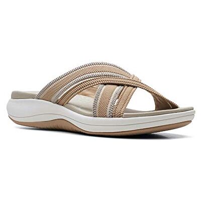 Clarks Women's Mira Isle Slide Sandal, Sand Combi Textile, 9 - Publicité Clarks Women's Mira Isle Slide Sandal, Sand Combi Textile, 9 - Publicité