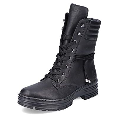 Rieker Femme Bottines X8521, Dame Bottines à Lacets,Semelle intérieure Amovible,Botte à Lacets,Chaussure de Transition,Botte,Noir (Schwarz / 00),38 EU / 5 UK - Publicité Rieker Femme Bottines X8521, Dame Bottines à Lacets,Semelle intérieure Amovible,Botte à Lacets,Chaussure de Transition,Botte,Noir (Schwarz / 00),38 EU / 5 UK - Publicité