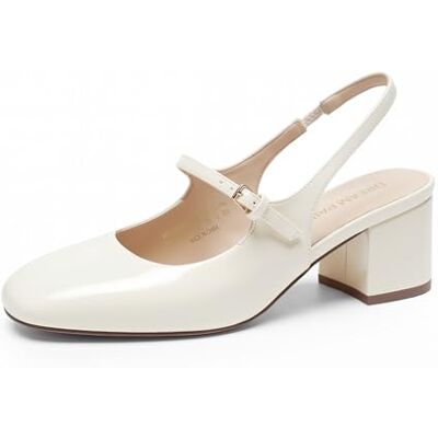 DREAM PAIRS Escarpins Femme à Bout Carré Slingback Mary Jane Mode Talon Bas Confortable, Chaussures Habillées Élégantes pour Bureau, Travail et Usage Quotidien,Size 41,Beige,SDPU26005W - Publicité DREAM PAIRS Escarpins Femme à Bout Carré Slingback Mary Jane Mode Talon Bas Confortable, Chaussures Habillées Élégantes pour Bureau, Travail et Usage Quotidien,Size 41,Beige,SDPU26005W - Publicité