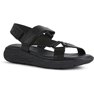 Geox Femme D Spherica Ec5W A Sandales, Black, 36 EU - Publicité Geox Femme D Spherica Ec5W A Sandales, Black, 36 EU - Publicité