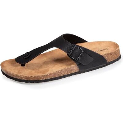 Isotoner Sandales homme double bride, 44, noir - Publicité Isotoner Sandales homme double bride, 44, noir - Publicité