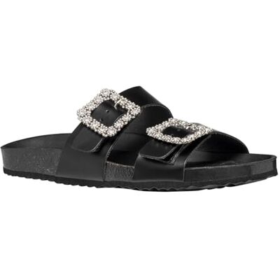 Geox Femme D Brionia R A Sandales Plates, Noir, 41 EU - Publicité Geox Femme D Brionia R A Sandales Plates, Noir, 41 EU - Publicité