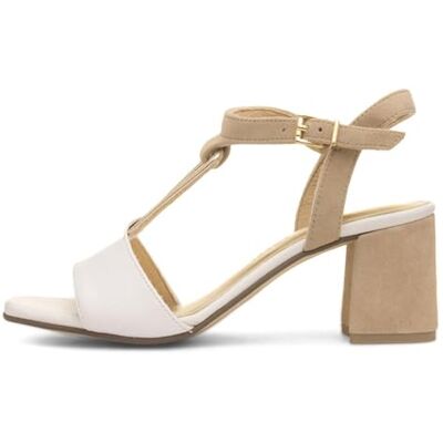MARCO TOZZI Femme Sandale douce Feel Me semelle intérieure Cuir douce doublure intérieure Stylé, blanc (WHITE COMB), 37 EU - Publicité MARCO TOZZI Femme Sandale douce Feel Me semelle intérieure Cuir douce doublure intérieure Stylé, blanc (WHITE COMB), 37 EU - Publicité