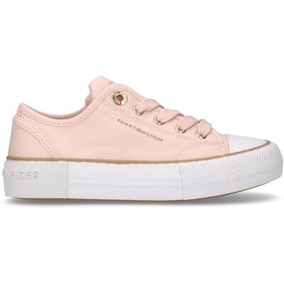 Tommy Hilfiger Chaussures Baskets en Tissu, Beverly, Rose, 38 - Publicité Tommy Hilfiger Chaussures Baskets en Tissu, Beverly, Rose, 38 - Publicité