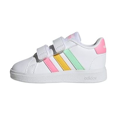 Adidas Mixte bébé Grand Court Lifestyle Hook and Loop Shoes, Cloud White/Pulse Mint/Beam Pink, 22 EU - Publicité Adidas Mixte bébé Grand Court Lifestyle Hook and Loop Shoes, Cloud White/Pulse Mint/Beam Pink, 22 EU - Publicité