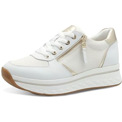Tamaris Comfort baskets plateformes femme avec fermeture éclair sportives, White, 39 EU - Publicité Tamaris Comfort baskets plateformes femme avec fermeture éclair sportives, White, 39 EU - Publicité