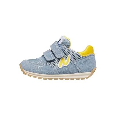 Naturino Sneakers en Cuir et Tissu, Céleste-Jaune 21 - Publicité Naturino Sneakers en Cuir et Tissu, Céleste-Jaune 21 - Publicité