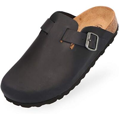 BOnova Wesel: pantoufles cuir 4 couleurs et tailles 35 à 50 Chaussons en cuir véritable (nubuck) avec semelle en liège fabriqué en UE, bleu, 44 EU - Publicité BOnova Wesel: pantoufles cuir 4 couleurs et tailles 35 à 50 Chaussons en cuir véritable (nubuck) avec semelle en liège fabriqué en UE, bleu, 44 EU - Publicité