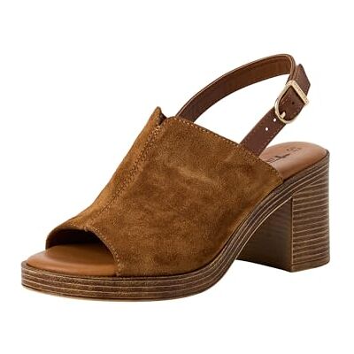 Tamaris Sandales à talons pour femme Cognac 36 EU, cognac, 36 EU - Publicité Tamaris Sandales à talons pour femme Cognac 36 EU, cognac, 36 EU - Publicité