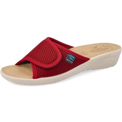 Fly Flot Bevilacqua Sandales pour femme en maille élastique, ouvertes avec velcro unique réglable, semelle intérieure rembourrée en cuir, sandales bord, 38 EU, Bord, 38 EU - Publicité Fly Flot Bevilacqua Sandales pour femme en maille élastique, ouvertes avec velcro unique réglable, semelle intérieure rembourrée en cuir, sandales bord, 38 EU, Bord, 38 EU - Publicité