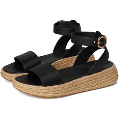 Fitflop Sandales plates espadrilles, Noir, 43 EU - Publicité Fitflop Sandales plates espadrilles, Noir, 43 EU - Publicité
