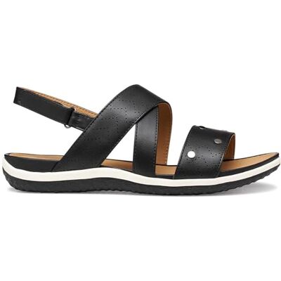 Geox Femme Vega B Sandales Plates, Noir, 42 EU - Publicité Geox Femme Vega B Sandales Plates, Noir, 42 EU - Publicité