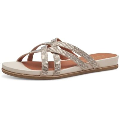Jana Mules Femme avec Pierres pailletées Vegan, Beige, 38 EU - Publicité Jana Mules Femme avec Pierres pailletées Vegan, Beige, 38 EU - Publicité