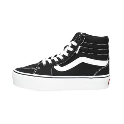 Vans Baskets Filmore Hi pour Femme, Toile Noire et Blanche., Fällt Normal aus! - Publicité Vans Baskets Filmore Hi pour Femme, Toile Noire et Blanche., Fällt Normal aus! - Publicité