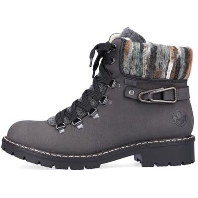 Rieker Bottines Grises à Talon Plat avec chevillère Aspect Laine tressée dans Les Tons Marrons - Publicité Rieker Bottines Grises à Talon Plat avec chevillère Aspect Laine tressée dans Les Tons Marrons - Publicité