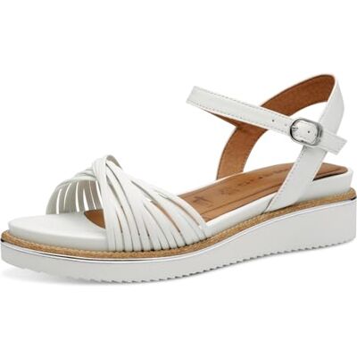 Tamaris Sandales pour femme, Blanc., 37 EU - Publicité Tamaris Sandales pour femme, Blanc., 37 EU - Publicité