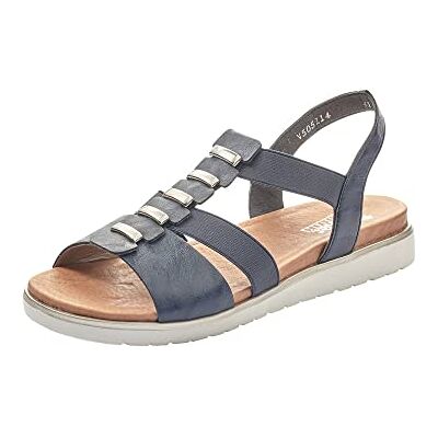Rieker Sandales pour Femme Printemps/été T-Spangen, Bleu Pacifique 14, 37 EU - Publicité Rieker Sandales pour Femme Printemps/été T-Spangen, Bleu Pacifique 14, 37 EU - Publicité