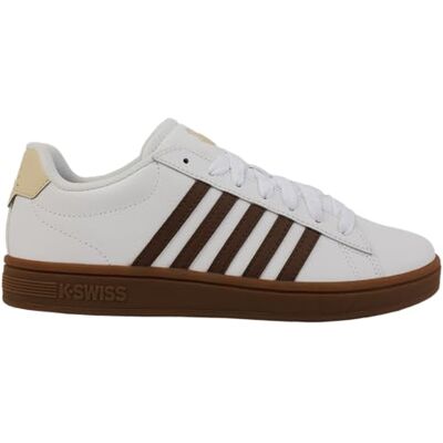 K-Swiss Baskets Court Tieak II pour Homme, Blanches, Taille 42,5 UE, Blanc., 42.5 EU - Publicité K-Swiss Baskets Court Tieak II pour Homme, Blanches, Taille 42,5 UE, Blanc., 42.5 EU - Publicité