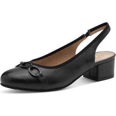 Jana Escarpins Slingback Femme à Talon Bloc Vegan, Black/Beige, 40 EU - Publicité Jana Escarpins Slingback Femme à Talon Bloc Vegan, Black/Beige, 40 EU - Publicité