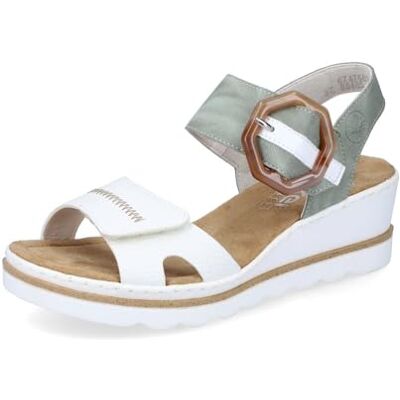 Rieker Femme Sandales 67476, Dame Sandales Fines,Chaussure d'été,Sandale d'été,Confortable,Plate,Vert (grün Kombi / 81),40 EU / 6.5 UK - Publicité Rieker Femme Sandales 67476, Dame Sandales Fines,Chaussure d'été,Sandale d'été,Confortable,Plate,Vert (grün Kombi / 81),40 EU / 6.5 UK - Publicité