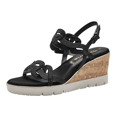 Tamaris Women's Wedge Sandal, Noir, 38 EU - Publicité Tamaris Women's Wedge Sandal, Noir, 38 EU - Publicité