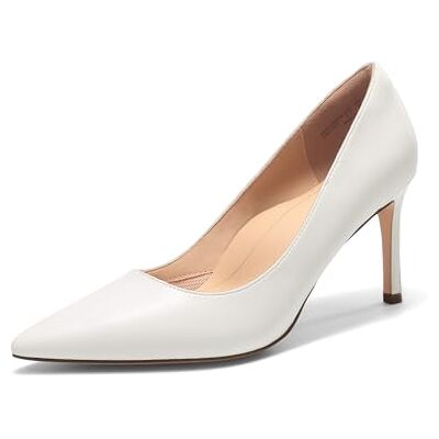 DREAM PAIRS Escarpins Femme Confortables Bout Pointu Talon Aiguille Chaussures Élégantes Soutien Voûte Plantaire Confort Toute la Journée Bureau Travail Soirée Mariage,Size 36.5,Blanc - Publicité DREAM PAIRS Escarpins Femme Confortables Bout Pointu Talon Aiguille Chaussures Élégantes Soutien Voûte Plantaire Confort Toute la Journée Bureau Travail Soirée Mariage,Size 36.5,Blanc - Publicité