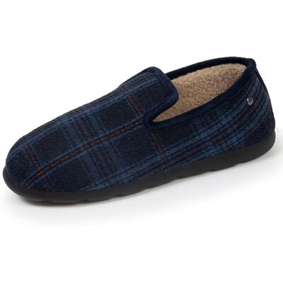 Isotoner Chaussons pantoufles Charentaises homme ultra confortables et chauds, technologie everywear, 43, tartan bleu - Publicité Isotoner Chaussons pantoufles Charentaises homme ultra confortables et chauds, technologie everywear, 43, tartan bleu - Publicité