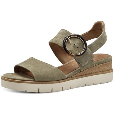 Tamaris Sandales à bride pour femme 1-28206-42, Vert sauge uni, 38 EU - Publicité Tamaris Sandales à bride pour femme 1-28206-42, Vert sauge uni, 38 EU - Publicité