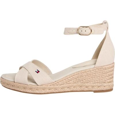 Tommy Hilfiger FW0FW09332 Espadrilles compensées Mid Wedge Espad X Cross pour femme, beige (beige classique), pointure 38 - Publicité Tommy Hilfiger FW0FW09332 Espadrilles compensées Mid Wedge Espad X Cross pour femme, beige (beige classique), pointure 38 - Publicité