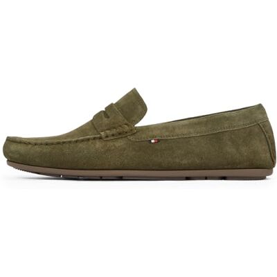 Tommy Hilfiger Mocassins Homme en Daim, Vert (Army Green), 40 - Publicité Tommy Hilfiger Mocassins Homme en Daim, Vert (Army Green), 40 - Publicité
