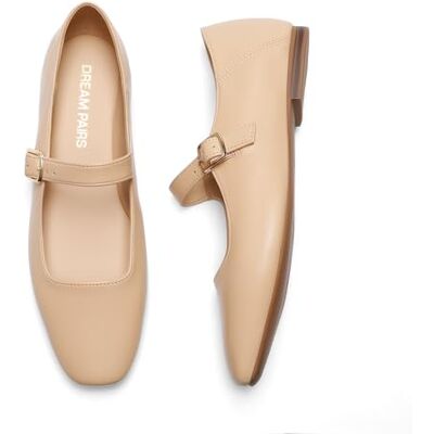 DREAM PAIRS Ballerines Femme Mary Jane à Bout Carré, Chaussures Plates Confortables à Enfiler pour Bureau, Travail, Sorties ou Tenue Quotidienne,Size 38,Nu,DWUMFA2520 - Publicité DREAM PAIRS Ballerines Femme Mary Jane à Bout Carré, Chaussures Plates Confortables à Enfiler pour Bureau, Travail, Sorties ou Tenue Quotidienne,Size 38,Nu,DWUMFA2520 - Publicité