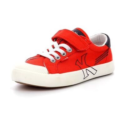 Kickers Kickgoldi, Sneakers Basses Fille, Rouge, 38 - Publicité Kickers Kickgoldi, Sneakers Basses Fille, Rouge, 38 - Publicité